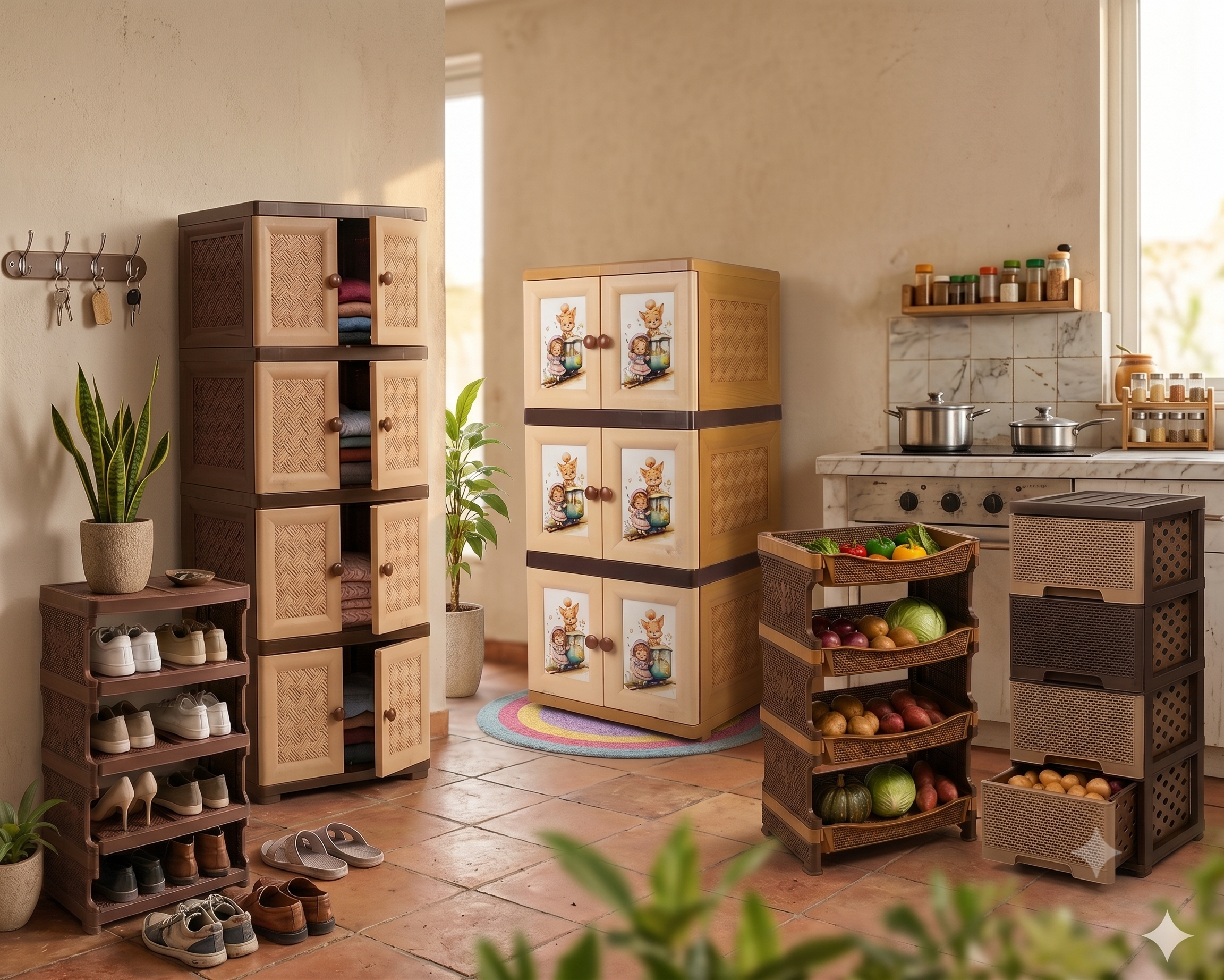 plastic storage unit